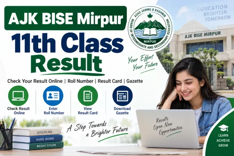 AJK BISE Mirpur 11th Class Result